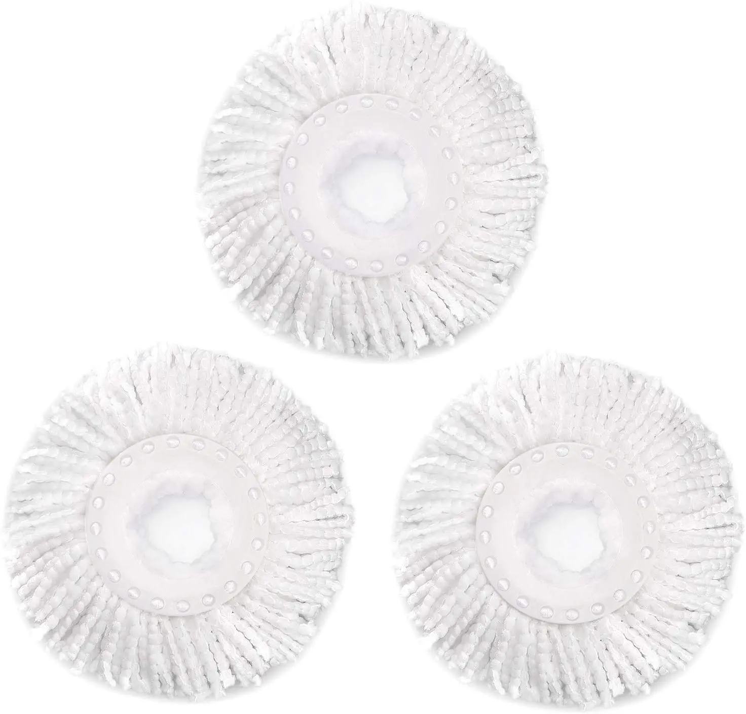 Tidy Monster 3 Pack Spin Mop Replacement Head for All 360 Spin Mop Systems, High Quality Microfibers Material,Both For Dry and Wet use mopheads