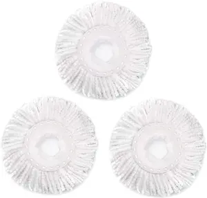 Tidy Monster 3 Pack Spin Mop Replacement Head for All 360 Spin Mop Systems, High Quality Microfibers Material,Both For Dry and Wet use mopheads