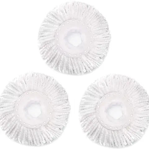 Tidy Monster 3 Pack Spin Mop Replacement Head for All 360 Spin Mop Systems, High Quality Microfibers Material,Both For Dry and Wet use mopheads