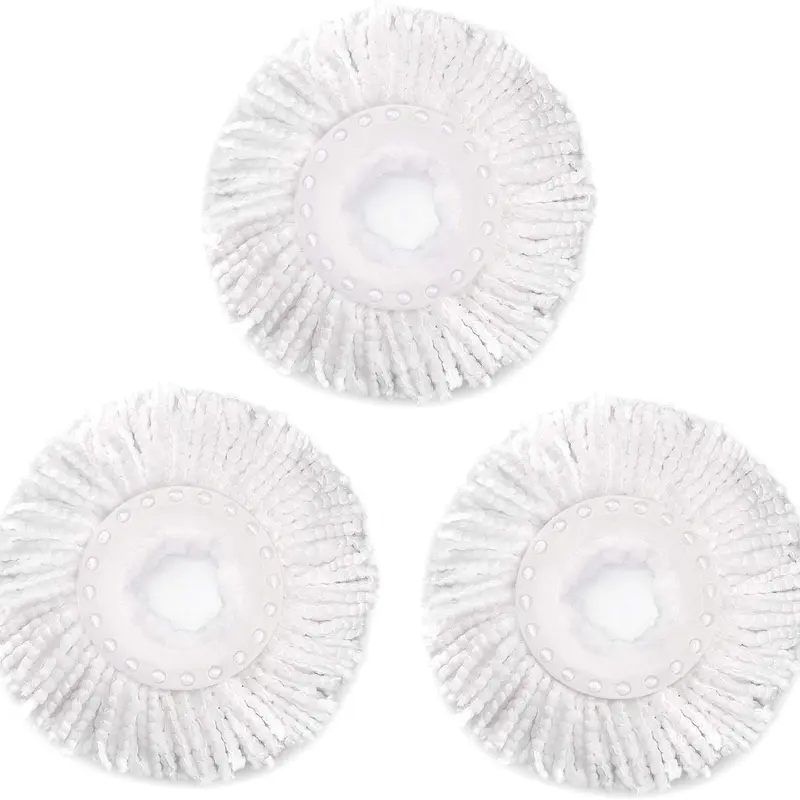 Tidy Monster 3 Pack Spin Mop Replacement Head for All 360 Spin Mop Systems, High Quality Microfibers Material,Both For Dry and Wet use mopheads