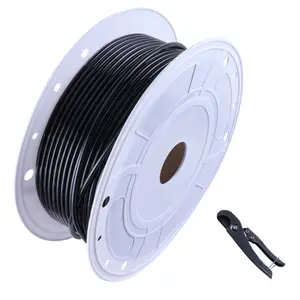 pneumatic air hose,Black PU Air Compressor Pneumatic Pipe 15m Meter 50ft Air Tube Hose with Pipe Cutter