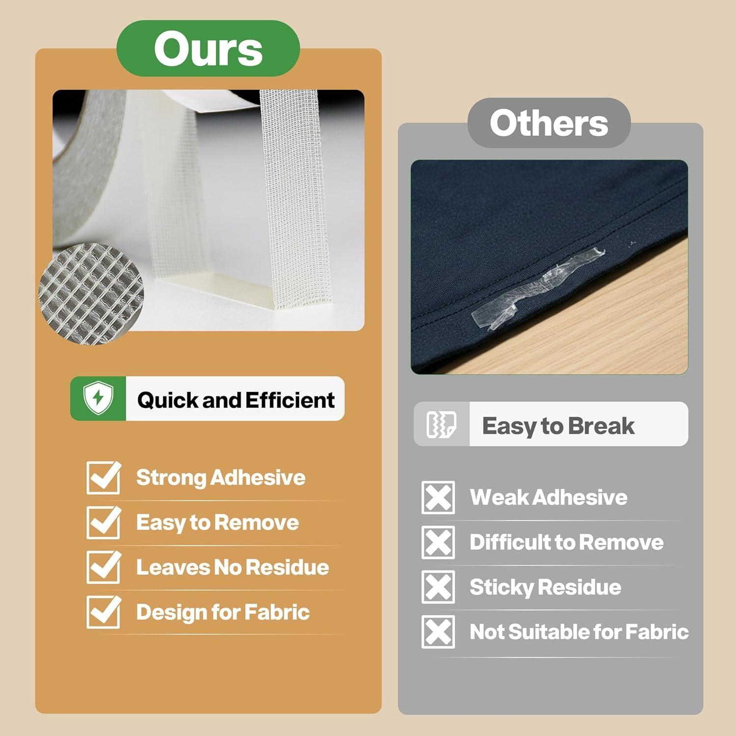 No Sewing No Ironing Pants Hem Tool | 1 Roll Self-Adhesive Fixed Stickers | Leg Clip Buckle Too Long Adjustment