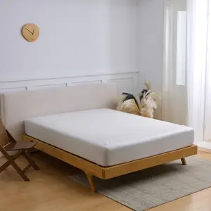 Box Spring Cover King Size - Elastic Wrap Around 4 Sides Bed Skirt, with Smooth and Elastic Knit Material, Washable, Dustproof - King, Ivory