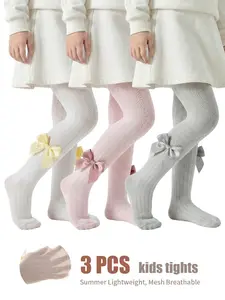 3 PCS Kids’ Summer Mesh Tights for Baby Girls – Cooling, Soft & Comfortable，Soft Mesh for Summer Days, Soft Comfy Socks, Mesh Grid Socks