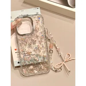 Cartoon cat rhinestone laser full-screen shockproof soft mobile phone case suitable for iPhone16promax,16 15pro 14PLUS 13 12Pro 11 Pro Max X XSMAX, without wrist strap, for display only.