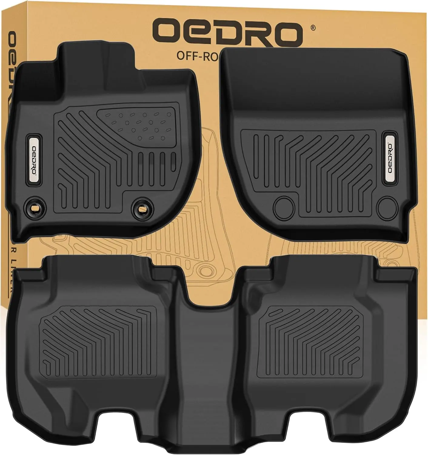 OEDRO TPE Floor Mats fits 2016-2022 Honda HR-V, All Weather, Waterproof