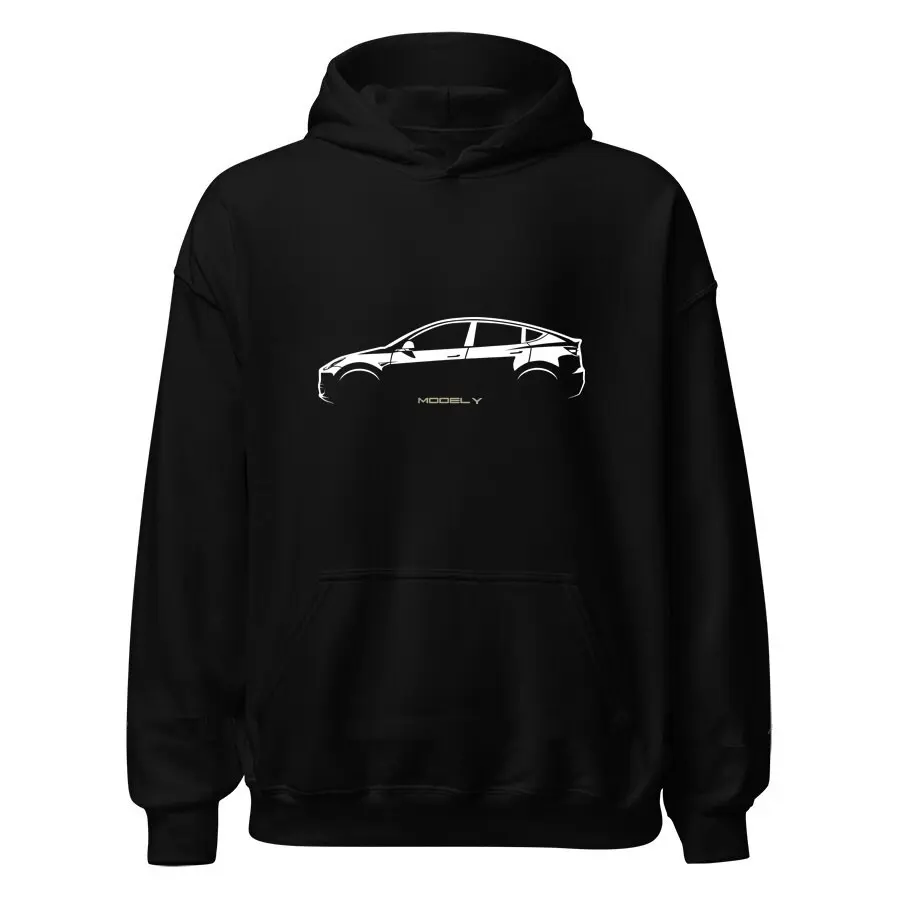 Tesla Model Y Silhouette Logo 3 S X EV Electric Graphic T-Shirt Sweatshirt Hoodie,  Car Enthusiast Lover Tee