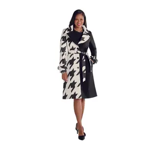 Half 'n' Half Houndstooth Coat by Studio EY
