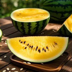50 Pcs Yellow Flesh Watermelon Seeds – Sweet, Juicy & Unique, Easy to Grow, Perfect for Backyard & Garden