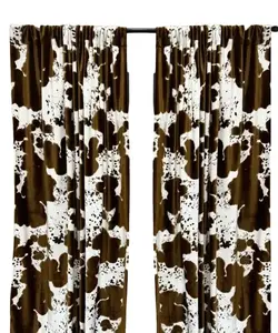 Southwestern Cowhide Drapes Set - 2 Panels 54" x 84" Each