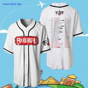 Soy Rebelde Tour Baseball Jersey / Soft Poly-Cotton / For Men & Fans / Soy Rebelde Tour 2023 Jersey / Concert & Streetwear / #Rebelde #SoyRebeldeTour #MensJersey #ConcertOutfit
