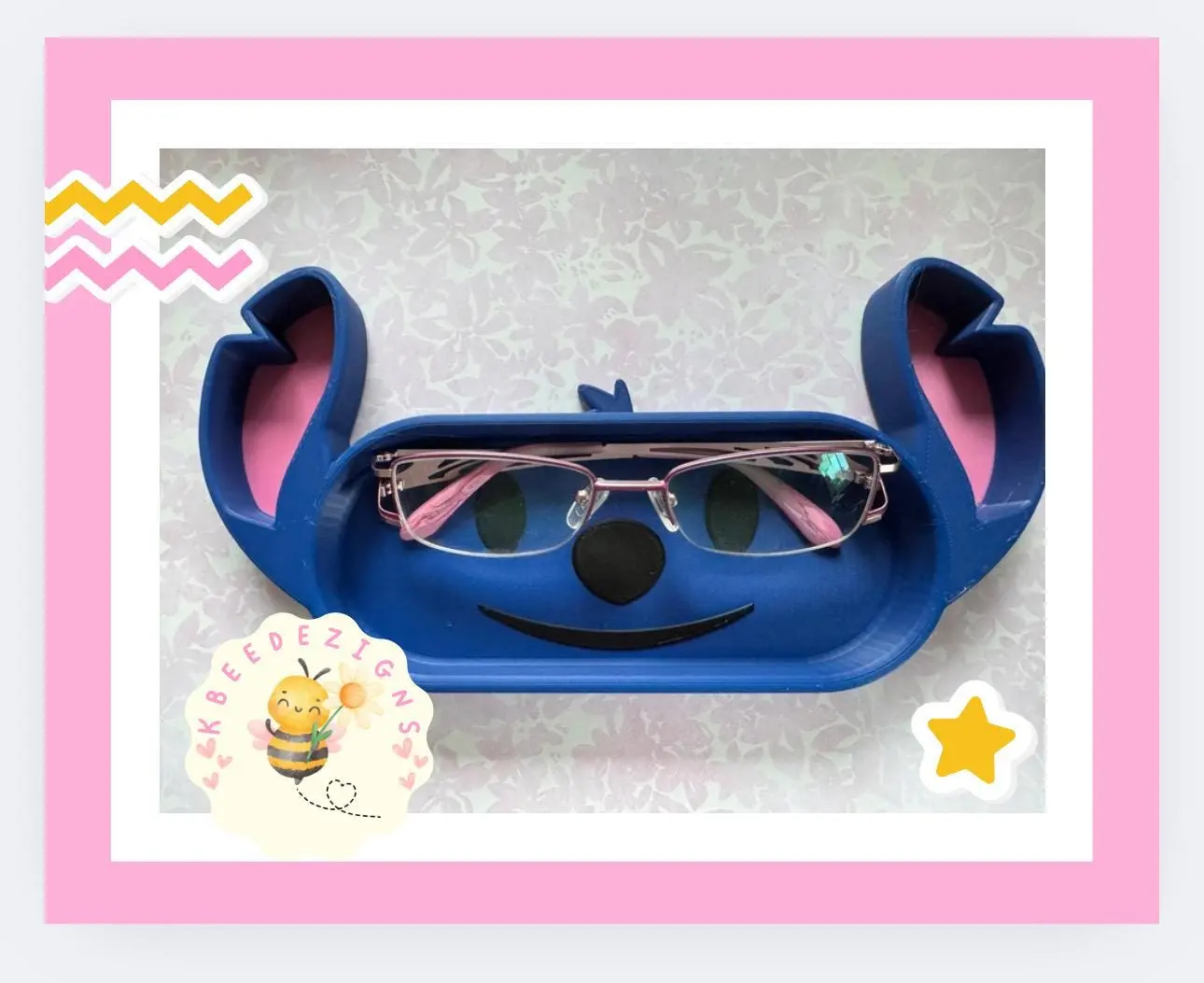 Blue Monster Eye Glasses Holder | Cute | 3D Printed | Eye Glass Tray