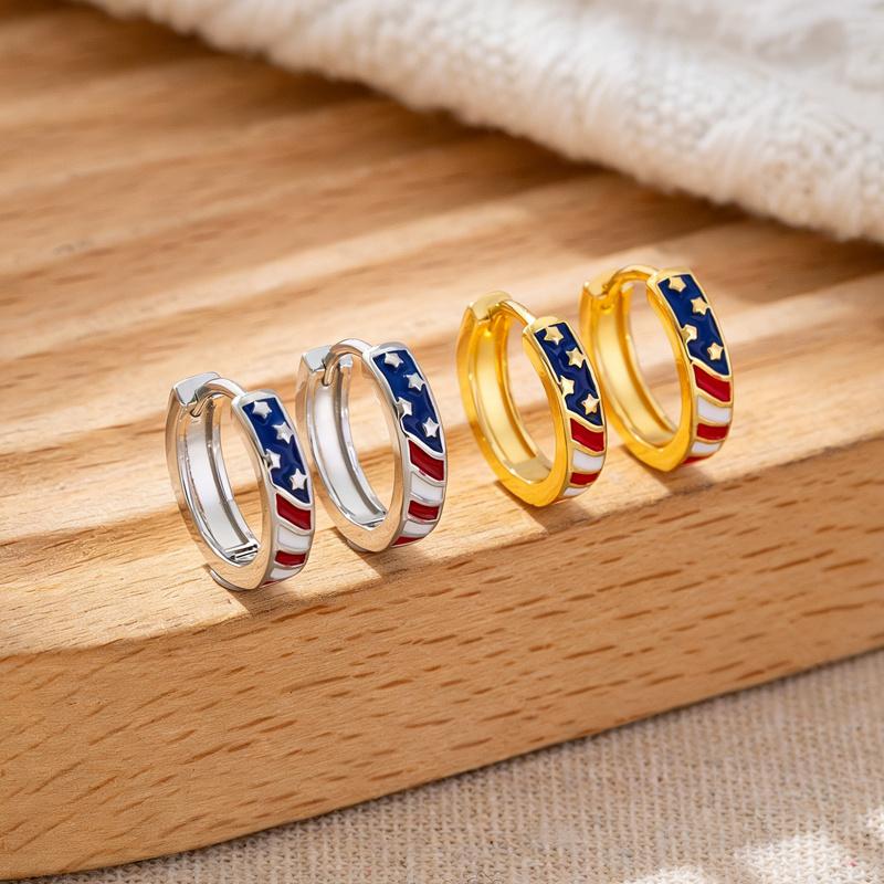 1/2-Pair (Half-Pair) Round Earrings Suitable for. Day, Easter, Valentine', Mother' Day & 4th of - Unisex Classic Buckle Clip- Ear Accessories, Year-Round Wear for Parties, Daily Outfits, Gift for Women & Men