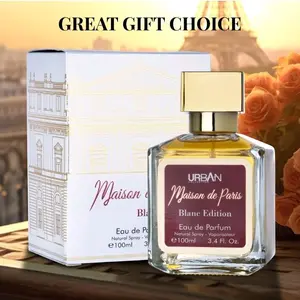 Urban Maison de Paris Blanc Edition 3.4oz 100ml Versatile Amber Floral Eau de Parfum Gift Choice for Men & Women
