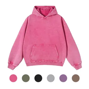 Womens Oversized Acid Wash Hoodie Pullover Sweatshirts Acid Wash Shirt Vintage Loose Fit Winter Long Sleeve Shirts Outfits Tshirts&Hoodies DG010