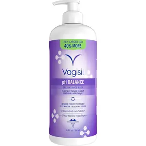 Vagisil Feminine Wash for Intimate Area Hygiene, pH Balance, Gynecologist Tested, Hypoallergenic, 16.9 oz with Pump