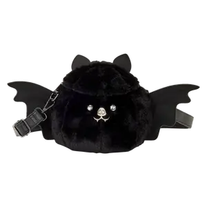 Loungefly Plush Bat Figural Crossbody Bag