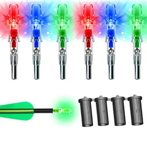 FEEGO X Lighted Nocks for Arrows with .204'' .233'' .244'' .246'' Inside Diameter with H, S, GT Bushings, High-Visibility Light Up Nocks with ON/Off Switch for Archery Outdoor