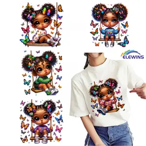 6Pcs Cute Iron on Patches DIY Heat Transfer Floral Appliques for Tshirts Jeans Hats Bags Easy Stick On Clothing Decor Festival Cosplay Craft Washable Durable