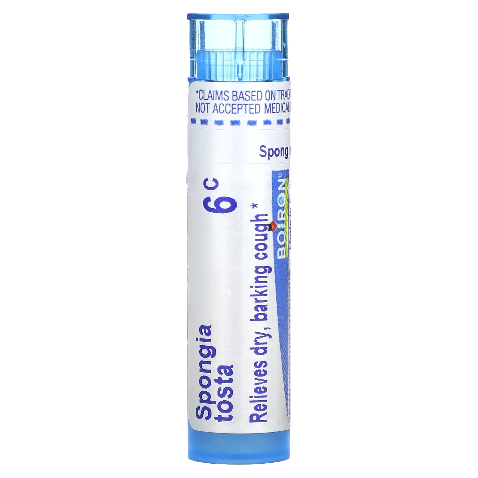 Boiron Spongia Tosta, 6C, Dry Cough Relief, Approx 80 Pellets | HSA/FSA Eligible