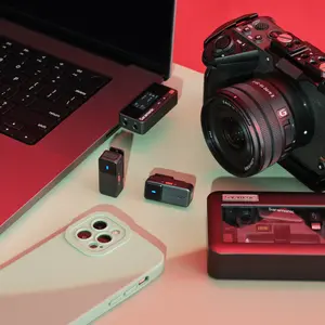 Saramonic Air | 2-Person Mini Wireless Clip-On Mic System w/ Lavaliers for Cameras, Mobile Devices & Computers (Open Box)