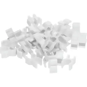 1/4" Wireframe Clips for Mini Lights, M5, 5mm LED Lights, White, Pack of 100