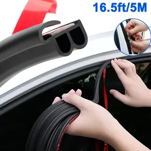 Universal 16.5 Ft Car Door Seal Strip - Self-Adhesive Weather Stripping,Soundproofing Rubber Seal for Cars, Trucks, SUVs, and RVs automotive