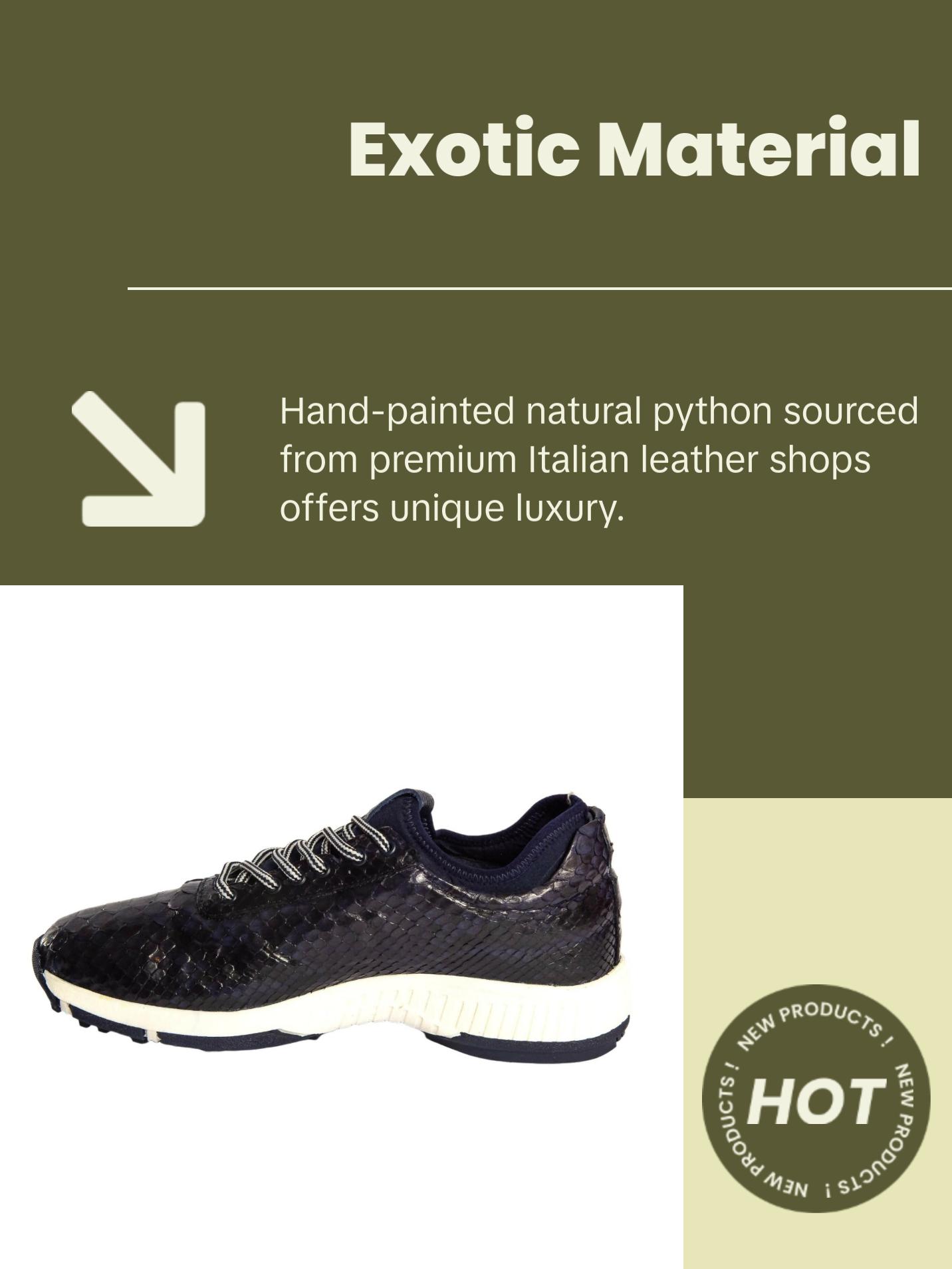 W&H Men's Viper Python Golf Shoes in Navy