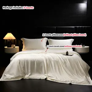 Solid Color Bedding Set, 3 Counts/set Including 1 Count Duvet Cover & 2 Counts Pillowcase without Filler, Soft Comfortable Bedding Set for Home Bedroom, Duvet Cover Sets