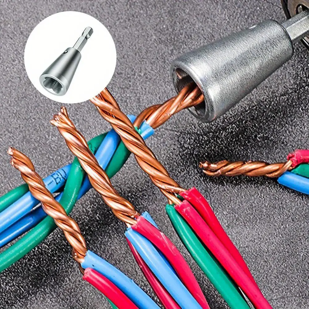 Wire Twister Tool for Drill (1 Count), Drill Wire Twister, Wire Twister & Wire Connector, Wire Stripping and Twisting Tool for Electricians and DIY, Wire Strippers