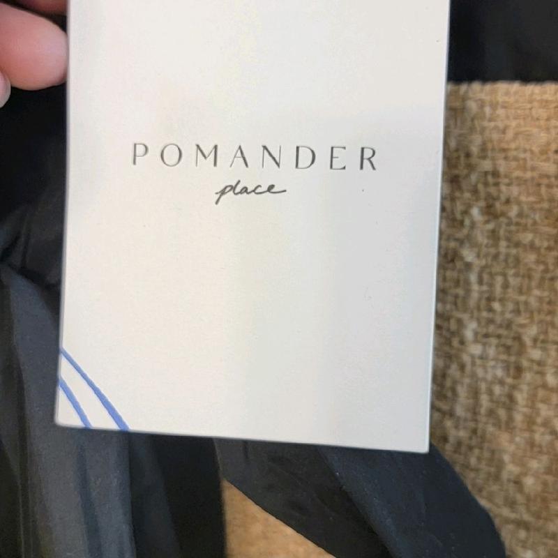 Pomander Place Nwt Tan Coco Tweed Bow Dress for Women Size XL with Black Trim and Buttons Casual Summer Womenswear Vneck