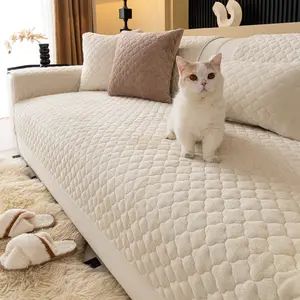 Plush Sofa Cover Set, Soft Sofa Protector, Anti-Slip Dustproof Pet-Friendly Furniture Protector, Washable Dog Bed, Home Decor Essential for 2-5 Seater Sofas