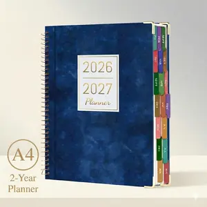 CAGIE A4 18 Months 2026 2027 PLANNER 8.5*11 inches weekly planner spiral leather cover Notebook type-A person gift summervibes