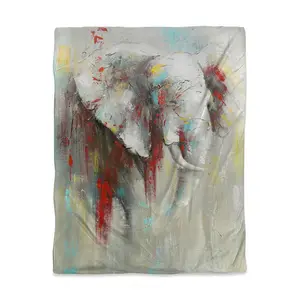 Begin Home Decor 3817-VWCT-AN49 Elephant Bedroom Twin Size Duvet Cover - Abstract Paint Splash Design