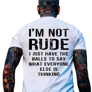 I’m Not Rude I Just Have the Balls to Say What Everyone Else Is Thinking Print Men’s Hoodie oversized gym shirts husband tee