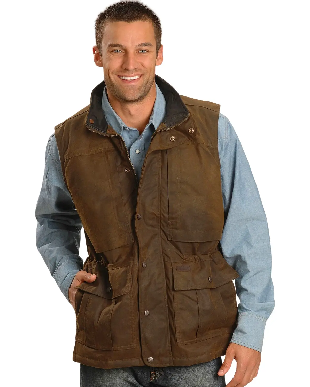 Outback Trading Co Men's Men'S Deer Hunter Oilskin Vest - 2049-Bnz