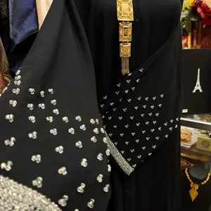 Asiya abaya niq about pearls decor linen elegant design ootd prayer