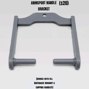 Biotorque Signature 3D Printed Armwrestling Bracket for Handles 6inches Wide 7.2inches Tall 90lbs Weight Capacity Compatible with All BioTorque Brackets & Cupping Handles
