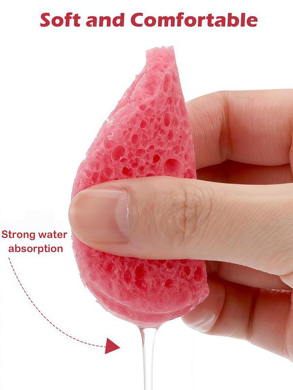 LMMAKE Natural Facial Cleansing Sponges 20pcs Heart-Shaped Puffs for Makeup Removal & Gentle Exfoliation Chemical-Free 100% Natural Material for Sensitive Skin Care Perfect for Travel Daily SPA Rituals & Eco-Conscious Beauty Regimens