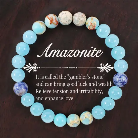 Bohemian Natural Aquamarine Gemstone Bracelet Charm Natural Stone Beads Bracelet Vintage Lucky Aquamarine Stone Bracelet Comfortable Wealth Beads Chain Bracelet Wedding Party Jewelry Gift