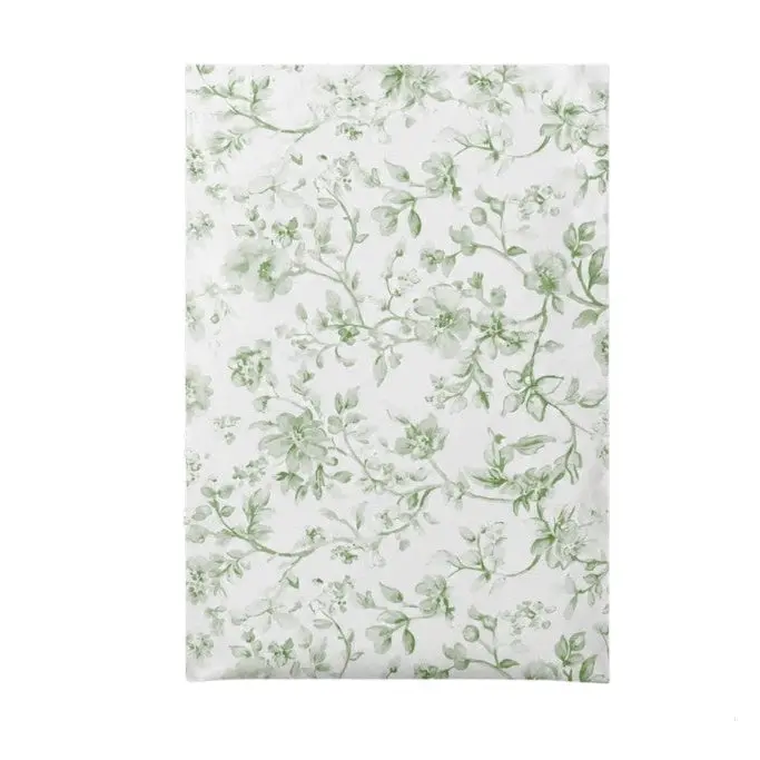 Green Floral Poly Mailers Size 7.5x10.5 Cottagecore Vintage Style Shipping Bags