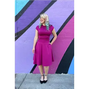 Bombshell Dress in Magenta - Plus Sizes only