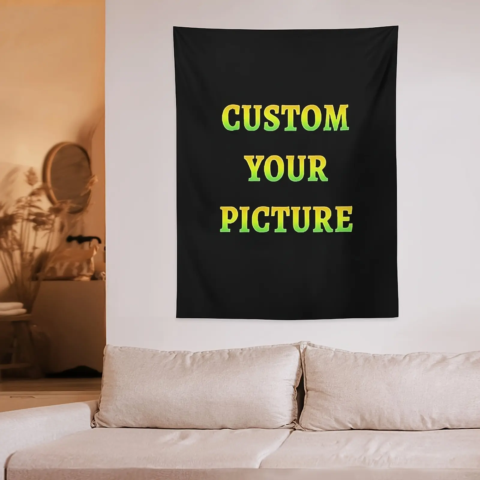 Customizable Tapestry Wall Hanging - Upload Your Own Photo & Design, Personalized Backdrop for Living Room, Bedroom, Dorm Decor - No Electricity Needed, Easy to Hang Home Art, Wall Tapestry for Bedroom, Customizable Textile