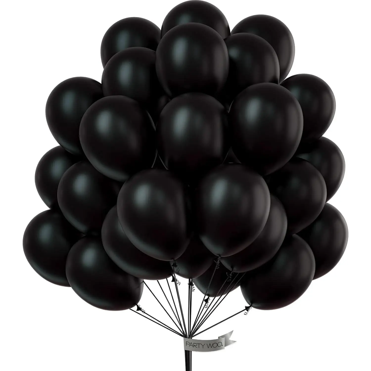 Black Balloons, 51 pcs 12 Inch Matte Black Balloons, Black Balloons for Balloon Garland or Balloon Arch as Party Decorations, Birthday Decorations, Retirement Party Decorations, Black-Y18