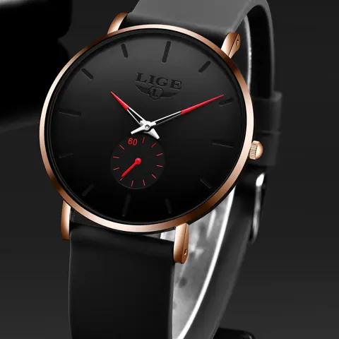 Men's Business Fashion Round Dial Analog Quartz Watch, Minimalist Style Wristwatch, Trendy Watch for Daily Use As Gift with Box, Round Face Wristwatch