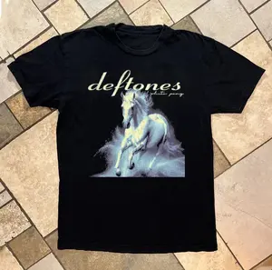 [Sale Up To 50%] Deftones Band WHITE PONY Black T-Shirt Unisex T-Shirt, Unisex Reprint Cotton Graphic Shirts, Trending USA Tee