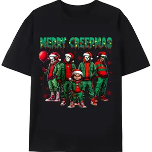 Christmas Bad Boys Combination Printed T-shirt, unisex short sleeved, Black Friday Carnival Day, Top Gift for Him/Her