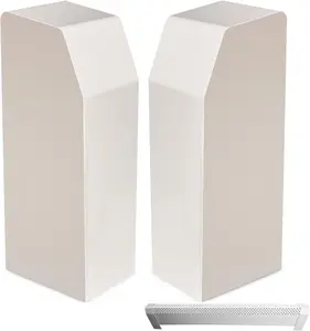 [2 Pack] End Caps For Baseboard Heater Covers - Left & Right End Cap Included - Fits Most Standard Baseboard Heaters - Plastic End Caps Can Be Trimmed For Exact Size - Gas Heaters Only
