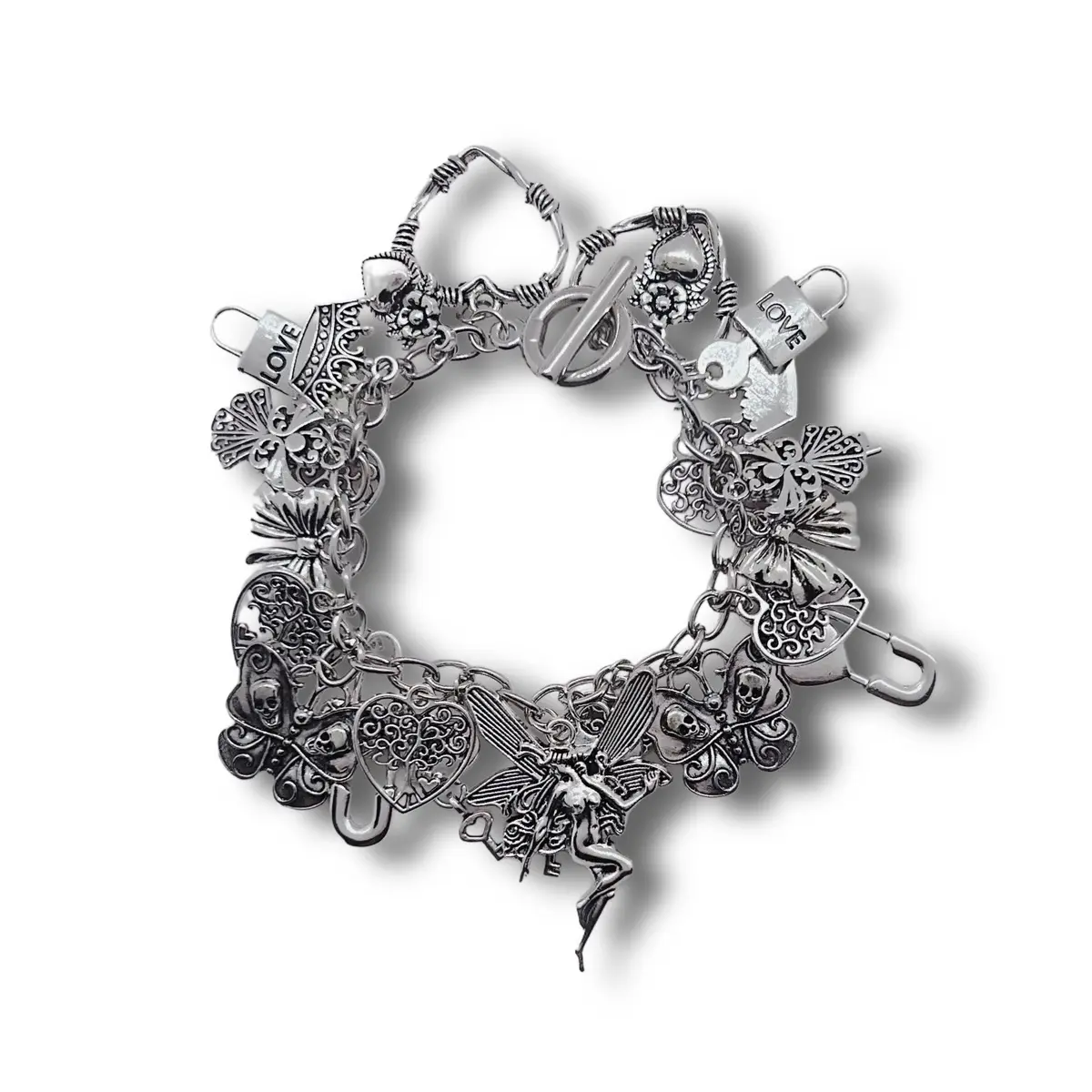 “Angle Chaos” Junk Charm Bracelet for Women - Handmade
