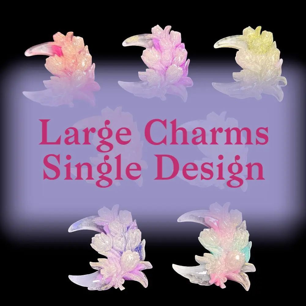 Large Charms Luminous Single Designs Charms For DIY Projects And More Moon Flowers Feather Butterfly